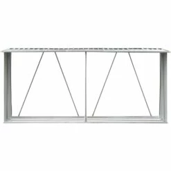 Topdeal Abri De Stockage De Bois Acier Galvanisé 330x84x152 Cm Gris 9 Topdeal Abri De Stockage De Bois Acier Galvanisé 330x84x152 Cm Gris -Rangement de jardin Soldes 52091265 3