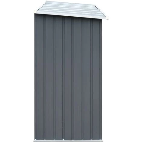 Topdeal Abri De Stockage De Bois Acier Galvanisé 330x84x152 Cm Gris 6 Topdeal Abri De Stockage De Bois Acier Galvanisé 330x84x152 Cm Gris – Image 4