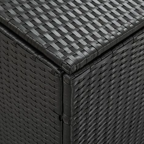 Topdeal Boîte De Rangement De Jardin Résine Tressée 180x90x75 Cm Noir 4 Topdeal Boîte De Rangement De Jardin Résine Tressée 180x90x75 Cm Noir – Image 2