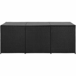 Topdeal Boîte De Rangement De Jardin Résine Tressée 180x90x75 Cm Noir 10 Topdeal Boîte De Rangement De Jardin Résine Tressée 180x90x75 Cm Noir -Rangement de jardin Soldes 52091627 4