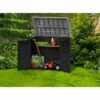 Chalet & Jardin Coffre De Jardin En Résine Multifonctions 1200 L - Noir Toit Plat -Rangement de jardin Soldes 52879371 1