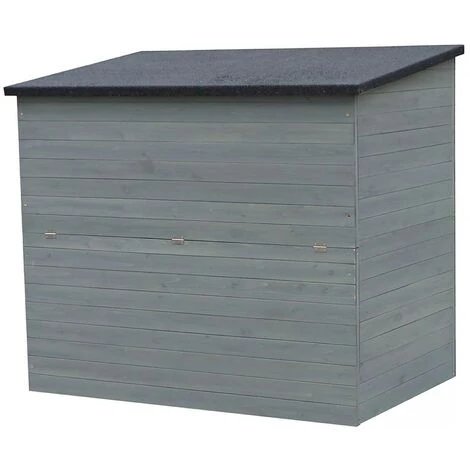 HABITAT & JARDIN Coffre De Jardin En Bois "Caja" - 137 X 91 X 121 Cm - Anthracite 3 HABITAT & JARDIN Coffre De Jardin En Bois "Caja" - 137 X 91 X 121 Cm - Anthracite