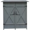 HABITAT & JARDIN Armoire De Jardin "Espacio" - 140 X 49 X 162 Cm - Anthracite -Rangement de jardin Soldes 53070912 1