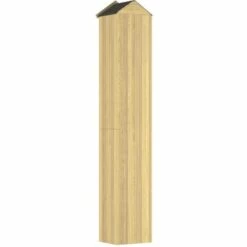 VidaXL Abri à Outils De Jardin 40x33x222 Cm Bois De Pin Imprégné - Brun -Rangement de jardin Soldes 53634039 5