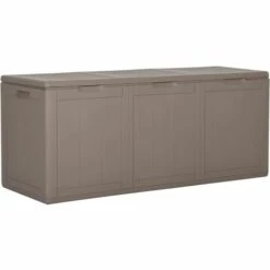 YOUTHUP Boîte De Rangement De Jardin 270 L Marron PP - Brun