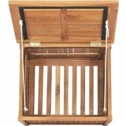 LANGRAY Boîte De Rangement De Jardin 60x50x58 Cm Bois De Teck Solide Maison & Jardin -Rangement de jardin Soldes 53829774 4