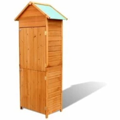 LANGRAY Armoire De Rangement De Jardin Marron 79x49x190 Cm Maison & Jardin