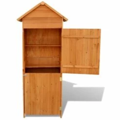 LANGRAY Armoire De Rangement De Jardin Marron 79x49x190 Cm Maison & Jardin -Rangement de jardin Soldes 53829783 3