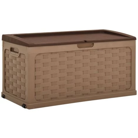 LANGRAY Boîte De Rangement De Jardin 335 L Moka-Chocolat PP Maison & Jardin 3 LANGRAY Boîte De Rangement De Jardin 335 L Moka-Chocolat PP Maison & Jardin