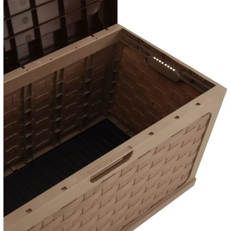 LANGRAY Boîte De Rangement De Jardin 335 L Moka-Chocolat PP Maison & Jardin 6 LANGRAY Boîte De Rangement De Jardin 335 L Moka-Chocolat PP Maison & Jardin – Image 4