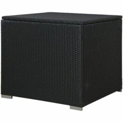 SVITA Coffre De Rangement En Poly Rotin Coffre D'extension De Jardin LUGANO CALIFORNIA Noir -Rangement de jardin Soldes 53852982 2