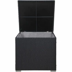 SVITA Coffre De Rangement En Poly Rotin Coffre D'extension De Jardin LUGANO CALIFORNIA Noir -Rangement de jardin Soldes 53852982 4