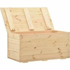 Hommoo Coffre De Rangement 100x54x50,7 Cm Bois De Pin Massif -Rangement de jardin Soldes 54059929 2