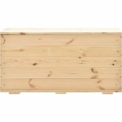 Hommoo Coffre De Rangement 100x54x50,7 Cm Bois De Pin Massif -Rangement de jardin Soldes 54059929 4