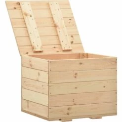 Hommoo Coffre De Rangement 60x54x50,7 Cm Bois De Pin Massif -Rangement de jardin Soldes 54061345 2