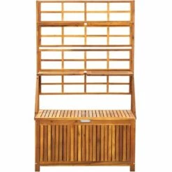 Hommoo Boite De Rangement Et Treillis 99x55x160cm Bois D'acacia Solide 9 Hommoo Boite De Rangement Et Treillis 99x55x160cm Bois D'acacia Solide -Rangement de jardin Soldes 54062702 3