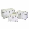WEBMARKETPOINT Coffre En Bois 1-3 Blanc Rectangulaire -Rangement de jardin Soldes 54075749 1