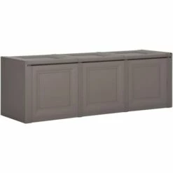 VidaXL Boîte à Coussins Gris 125x40x42 Cm 130 L - Gris -Rangement de jardin Soldes 54142244 4
