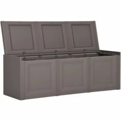 VidaXL Boîte à Coussins Gris 125x40x42 Cm 130 L - Gris -Rangement de jardin Soldes 54142244 5