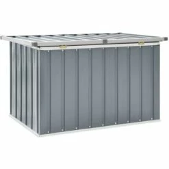 Hommoo Boite De Rangement De Jardin Gris 109x67x65 Cm -Rangement de jardin Soldes 54149280 4