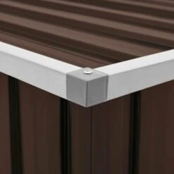 Hommoo Boite De Rangement De Jardin Marron 149x99x93 Cm 8 Hommoo Boite De Rangement De Jardin Marron 149x99x93 Cm -Rangement de jardin Soldes 54149284 2