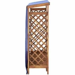 Hommoo Remise A Bois De Chauffage 105x38x115 Cm Bois D'acacia Solide -Rangement de jardin Soldes 54149291 4