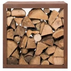 HOMMOO RedFire Abri De Stockage Du Bois De Chauffage Hodr Rouille 88519 -Rangement de jardin Soldes 54152030 4