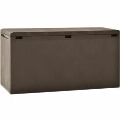 Hommoo Boite De Rangement De Jardin Marron 114x47x60 Cm