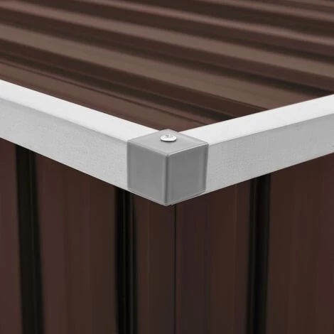 Hommoo Boite De Rangement De Jardin Marron 109x67x65 Cm 4 Hommoo Boite De Rangement De Jardin Marron 109x67x65 Cm – Image 2