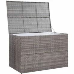 Hommoo Boite De Rangement De Jardin Gris 150x100x100 Cm Resine Tressee 10 Hommoo Boite De Rangement De Jardin Gris 150x100x100 Cm Resine Tressee -Rangement de jardin Soldes 54153453 4