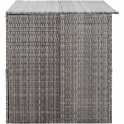 Hommoo Boite De Rangement De Jardin Gris 150x100x100 Cm Resine Tressee 11 Hommoo Boite De Rangement De Jardin Gris 150x100x100 Cm Resine Tressee -Rangement de jardin Soldes 54153453 5