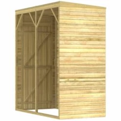 VidaXL Abri De Stockage De Jardin 100x200x220 Cm Bois De Pin Imprégné - Brun -Rangement de jardin Soldes 54256129 5