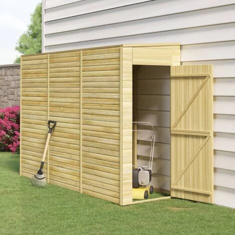 VidaXL Abri De Stockage De Jardin 100x300x220 Cm Bois De Pin Imprégné - Brun 3 VidaXL Abri De Stockage De Jardin 100x300x220 Cm Bois De Pin Imprégné - Brun