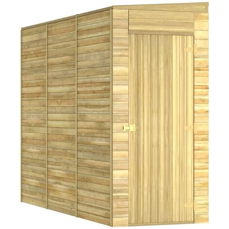 VidaXL Abri De Stockage De Jardin 100x300x220 Cm Bois De Pin Imprégné - Brun 4 VidaXL Abri De Stockage De Jardin 100x300x220 Cm Bois De Pin Imprégné - Brun – Image 2