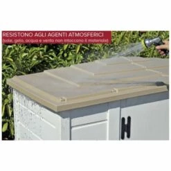 EZOOZA Tuscany Evo Abri De Jardin, Blanc/Brun, Dimensions Extérieures : 88 X 132 X 195 Cm - Beige 10 EZOOZA Tuscany Evo Abri De Jardin, Blanc/Brun, Dimensions Extérieures : 88 X 132 X 195 Cm - Beige -Rangement de jardin Soldes 54335892 4