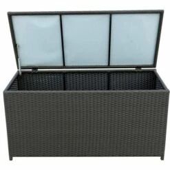MH Coffre De Rangement De Jardin En Résine Tressée Marron -Rangement de jardin Soldes 54422429 2