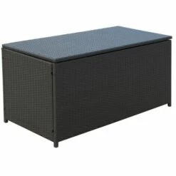 MH Coffre De Rangement De Jardin En Résine Tressée Marron -Rangement de jardin Soldes 54422429 3
