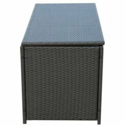 MH Coffre De Rangement De Jardin En Résine Tressée Marron -Rangement de jardin Soldes 54422429 4