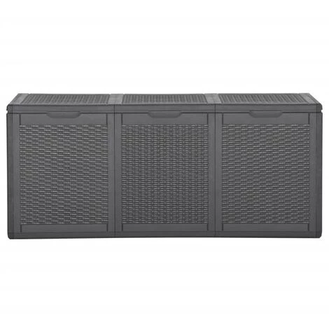 TRUE DEAL Boîte De Rangement De Jardin 270 L Noir PP 5 TRUE DEAL Boîte De Rangement De Jardin 270 L Noir PP – Image 3