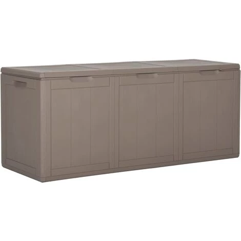 TRUE DEAL Boîte De Rangement De Jardin 270 L Marron PP 3 TRUE DEAL Boîte De Rangement De Jardin 270 L Marron PP