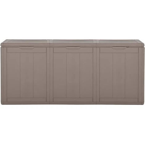 TRUE DEAL Boîte De Rangement De Jardin 270 L Marron PP 5 TRUE DEAL Boîte De Rangement De Jardin 270 L Marron PP – Image 3