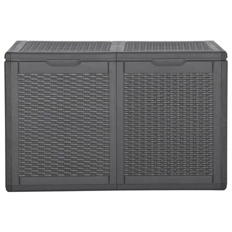 TRUE DEAL Boîte De Rangement De Jardin 180 L Noir PP 5 TRUE DEAL Boîte De Rangement De Jardin 180 L Noir PP – Image 3