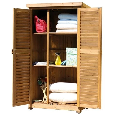 ALCE Armoire De Jardin Avec Conteneur Outils Extérieur En Bois Utile 4 4 ALCE Armoire De Jardin Avec Conteneur Outils Extérieur En Bois Utile 4 – Image 2