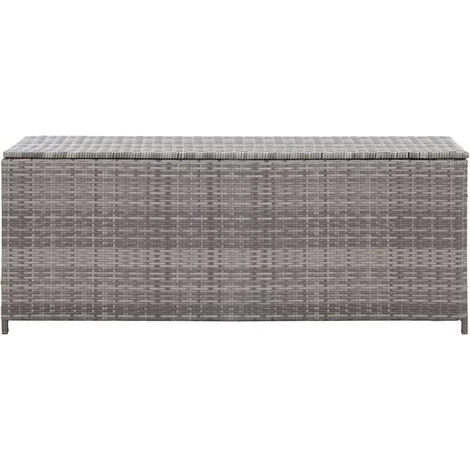 Topdeal Boîte De Rangement De Jardin Gris 120x50x60 Cm Résine Tressée FF46460_FR 4 Topdeal Boîte De Rangement De Jardin Gris 120x50x60 Cm Résine Tressée FF46460_FR – Image 2