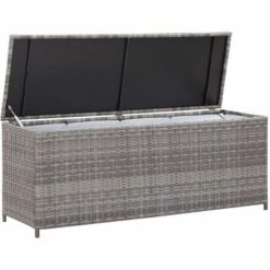 Topdeal Boîte De Rangement De Jardin Gris 120x50x60 Cm Résine Tressée FF46460_FR 10 Topdeal Boîte De Rangement De Jardin Gris 120x50x60 Cm Résine Tressée FF46460_FR -Rangement de jardin Soldes 54642985 4
