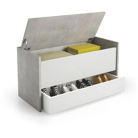 TERRANEO Coffre Conteneur Rangement Avec Tiroir Coulissant Moderne Gain De Place 6 TERRANEO Coffre Conteneur Rangement Avec Tiroir Coulissant Moderne Gain De Place – Image 4