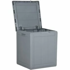 YOUTHUP Boîte De Rangement De Jardin 90 L Gris PP Rotin - Gris 10 YOUTHUP Boîte De Rangement De Jardin 90 L Gris PP Rotin - Gris -Rangement de jardin Soldes 55262107 4