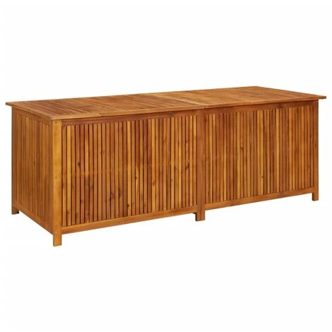 YOUTHUP Boîte De Rangement De Jardin 200x80x75 Cm Bois D'acacia Solide - Brun 3 YOUTHUP Boîte De Rangement De Jardin 200x80x75 Cm Bois D'acacia Solide - Brun