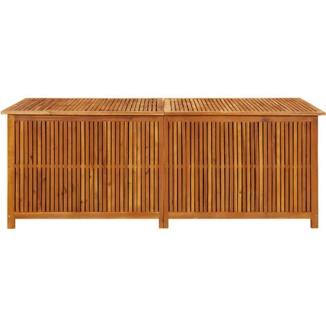 YOUTHUP Boîte De Rangement De Jardin 200x80x75 Cm Bois D'acacia Solide - Brun 4 YOUTHUP Boîte De Rangement De Jardin 200x80x75 Cm Bois D'acacia Solide - Brun – Image 2