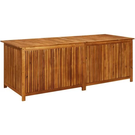YOUTHUP Boîte De Rangement De Jardin 200x80x75 Cm Bois D'acacia Solide - Brun 6 YOUTHUP Boîte De Rangement De Jardin 200x80x75 Cm Bois D'acacia Solide - Brun – Image 4